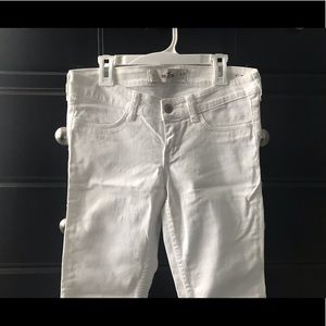 Hollister white skinny jeans